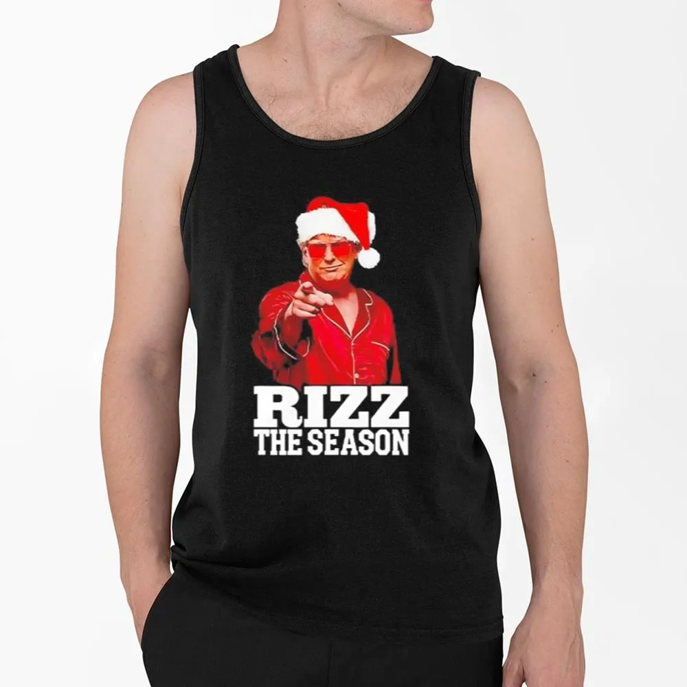 Rizz The Season Trump Christmas Santa Pajama Rizzmas Shirt - Image 4