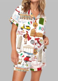 Rome Italy Pajama Set For Women