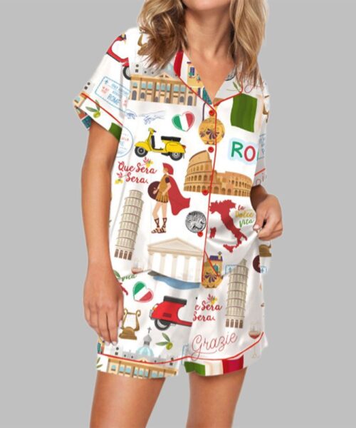 Rome Italy Pajama Set For Women