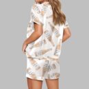 Rose Chicken Wine Pajama Set For Women