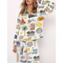 San Diego Travel Satin Pajama Set For Women