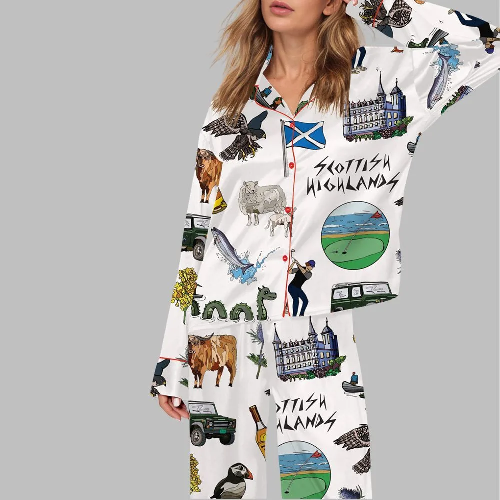 Scottish Highlands Travel Pajama Set For Women - Image 2