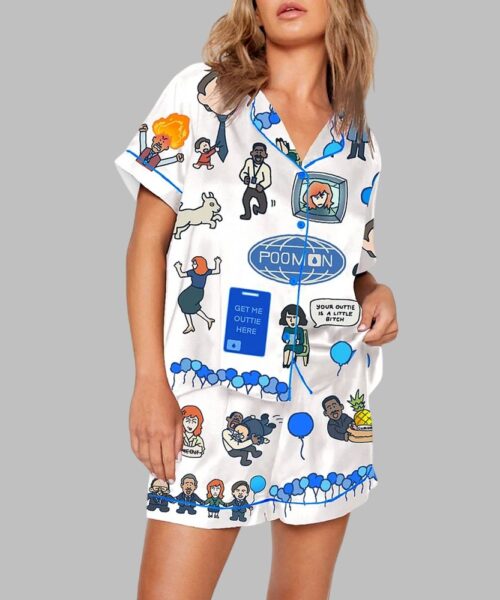 Severance Cast Portraits Office dystopian Print Pajama Set