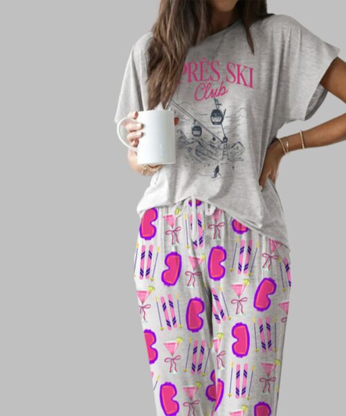 Ski Weekend Casual Pajama Set For Women