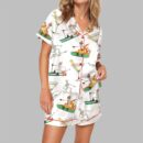 Skiing Skeleton Pajama Set For Women
