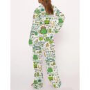 Slainte Irish Cheer St Patricks Day Pajama Set For Women
