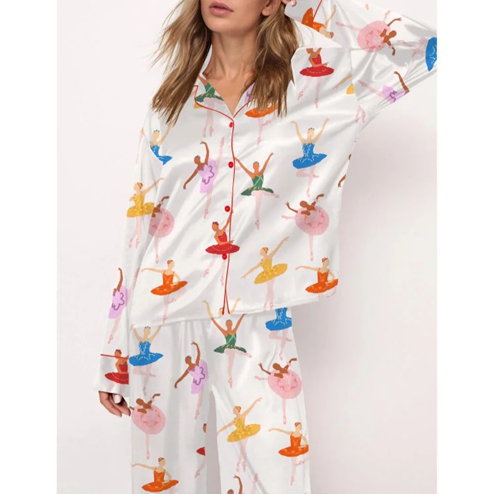Sleeping Beauty Ballet Satin Pajama Set For Women - Image 3
