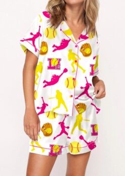 Softball Satin Pajama Set
