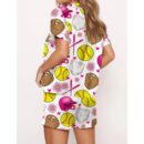 Softball Satin Pajama Set For Women