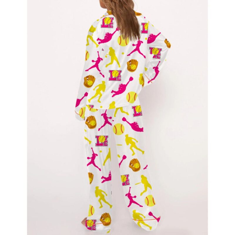 Softball Satin Pajama Set - Image 4
