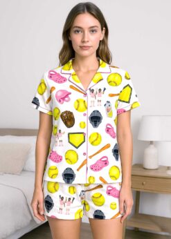 Softball Theme Pajama Set