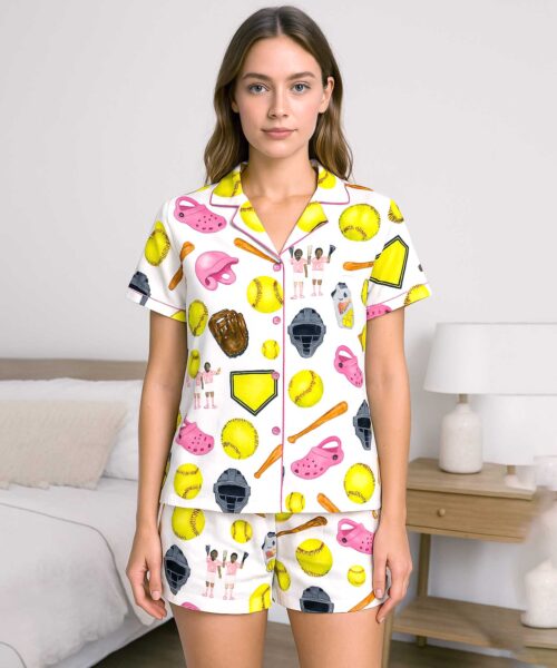Softball Theme Pajama Set