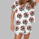 St. Patrick's Day Disco Shamrock Print Pajama Set