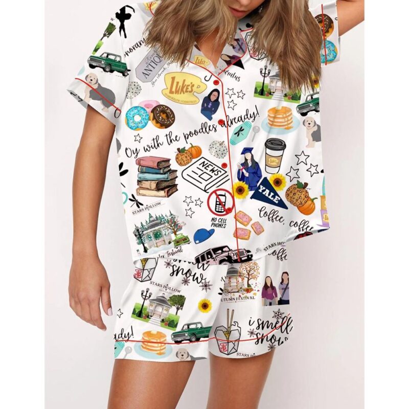 Stars Hollow Satin Pajama Set