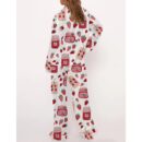 Strawberry Satin Pajama Set For Women