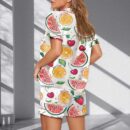 Summer Fruit FDT Print Pajama Set For Women