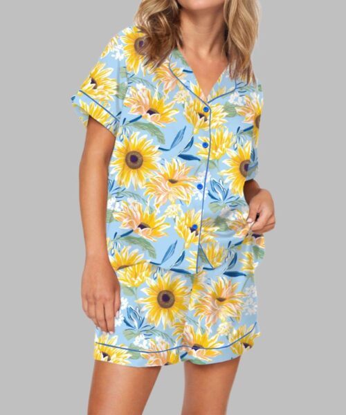 Sunflower Pajama Set For Women