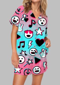 TK Glitch Style Pajama Set For Women
