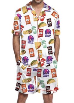 Taco Satin Pajama Set For Men