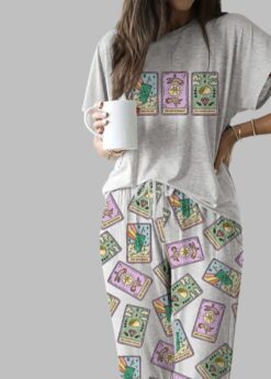 Taco Tarot Casual Pajama Set For Women
