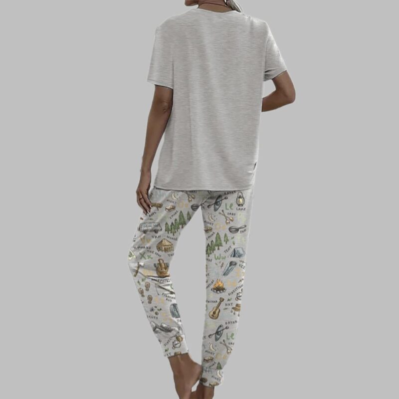 Take Me To The Mountains Gras Casual Pajama Set For Women - Image 3