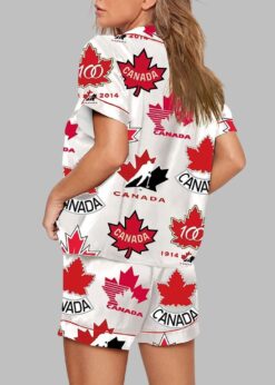 Team Canada Hockey Print Pajama Set