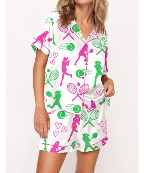 Tennis Satin Pajama Set For Women