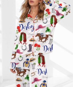 The Kentucky Derby Satin Pajama Set For Women