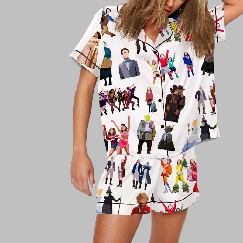 The Musical Inspired Characters Print Pajama Set - Image 2