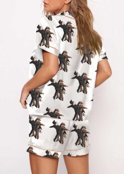 The Punch Print Pajama Set For Women