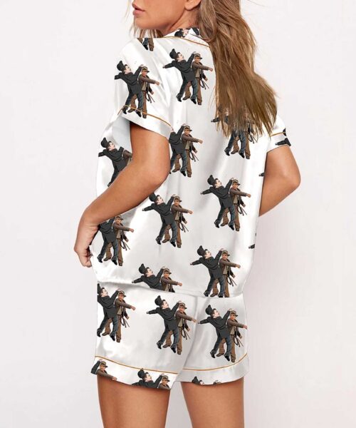 The Punch Print Pajama Set For Women