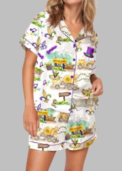 Throw Me Something Mister Mardi Gras Pajama Set For Women