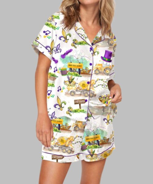 Throw Me Something Mister Mardi Gras Pajama Set For Women