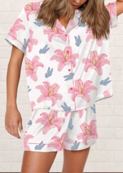 Tiger Lily Silky Satin Pajama Set