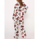 Tim Coffee Satin Pajama Set For Women