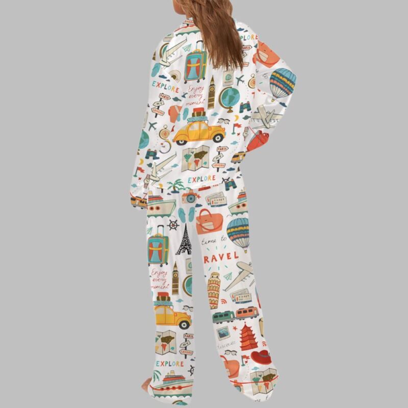Time To Travel Pajama Set For Women - Image 3