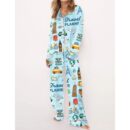Travel Planner Pajama Set For Women