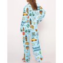 Travel Planner Pajama Set For Women