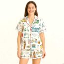 Travel Planner Satin Pajama For Women