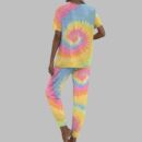 Travel Tie Dye Casual Pajama Set For Women