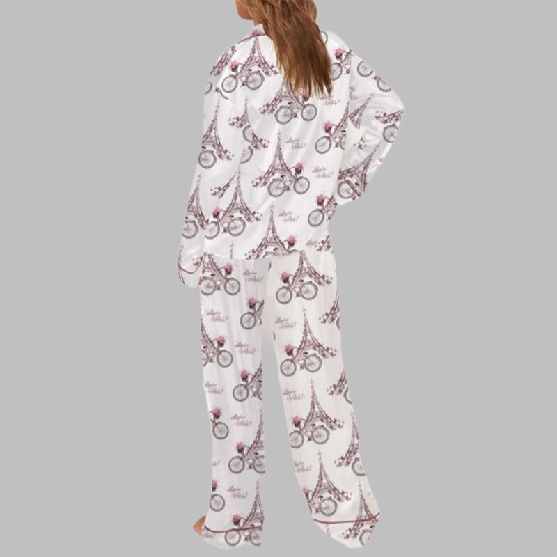 Travel To France Pajama Set For Women - Image 3