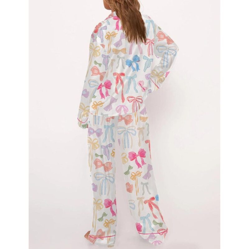 Trendy Watercolor Bows Pajama Set - Image 3