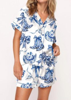 Trendy Western Coastal Cowgirl Pajama Set For Women