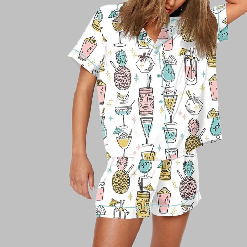Tropical Cocktails Hawaiian Drinks Pajama Set - Image 2
