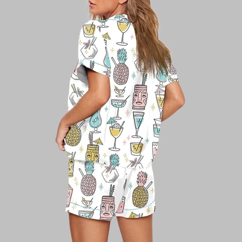 Tropical Cocktails Hawaiian Drinks Pajama Set - Image 3