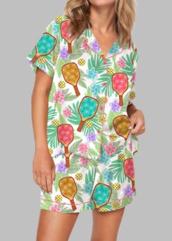 Tropical Pickleball Pajama Set