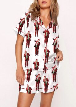 Trump Santa Dancing Christmas Pajama Set