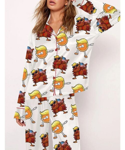 Trump Turkey Thanksgiving Pajama Set