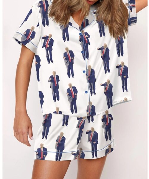 Trump Viva America Satin Pajama Set