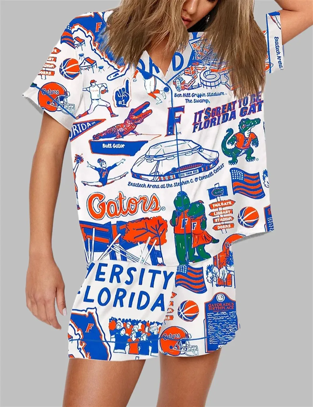 University Of Gators Basketball Champions 2025 Pajama Set - Image 2